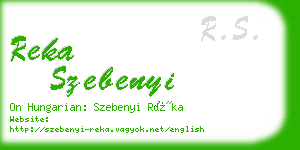 reka szebenyi business card